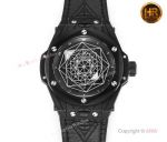 Swiss Quartz Hublot Big Bang Sang Bleu Solid Black Copy Watch